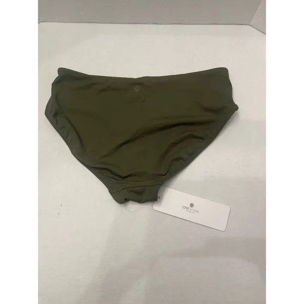 CRZ YOGA Mid Waisted Bikini Bottoms Dark Olive Size S (4-6) New With Tags - Image 4