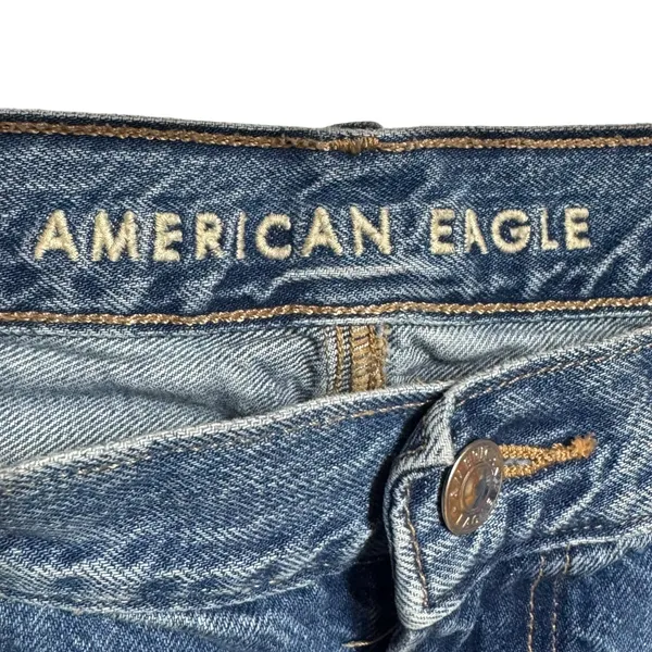 American Eagle 90s Straight High Rise Denim Jeans 16 Short - Image 2