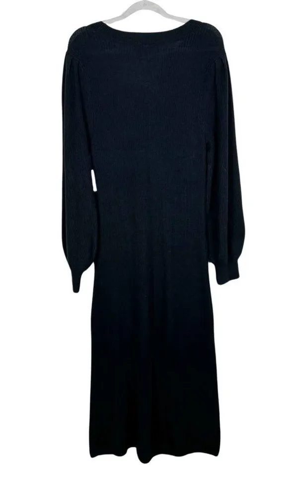 Abercrombie & Fitch Black Knit Sweater Dress Long Cotton Blend Size XL NWT - Image 5