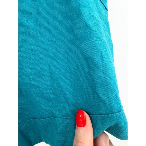 House of Harlow Shorts‎ Women S Teal Linen Blend High Waist Coastal Boho Resort - Image 8