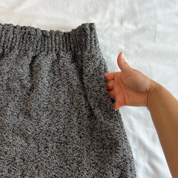 J.Crew Black White Tweed Mini Skirt Stretch Waist Women’s Size 6 Small - Image 2