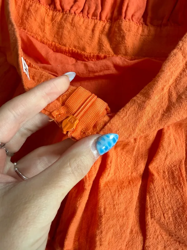 Dress Orange Size M - Image 3