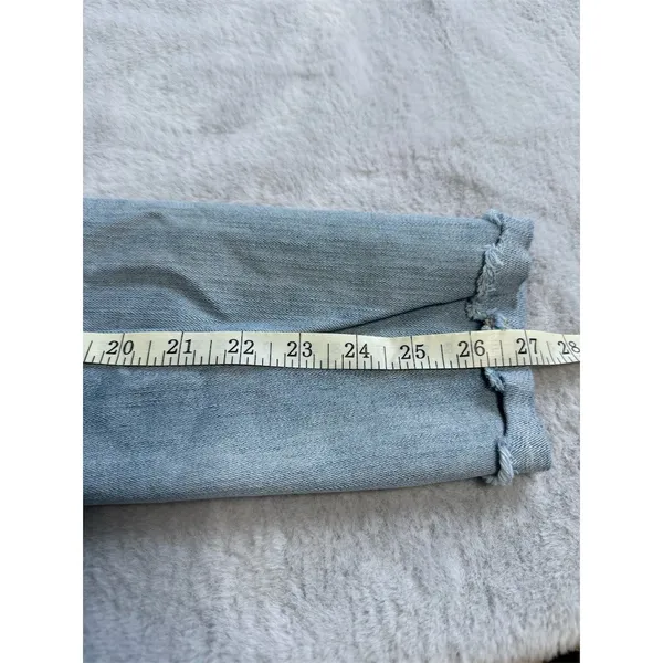 A2 by S.A Jeans Womens Size 5 Light Wash Distressed Skinny Jeans 27 Inseam - Image 6