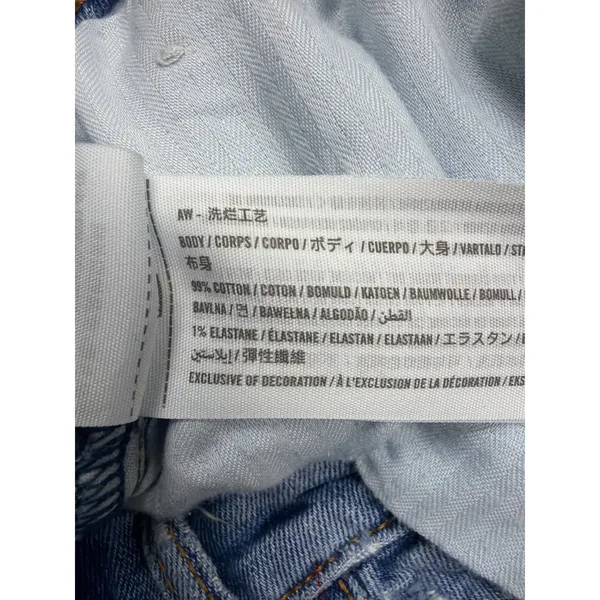 Abercrombie & Fitch Ankle Straight Ultra High Rise Distressed Jeans 29 8R Blue - Image 3