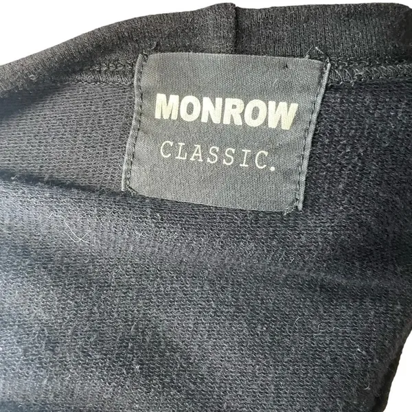 Monrow Classic Black‎ Crewneck Pullover Sweatshirt Size Medium Black - Image 8