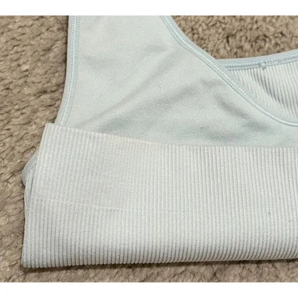 Free People Light Blue Ribbed Crop Bra Tank - Image 5