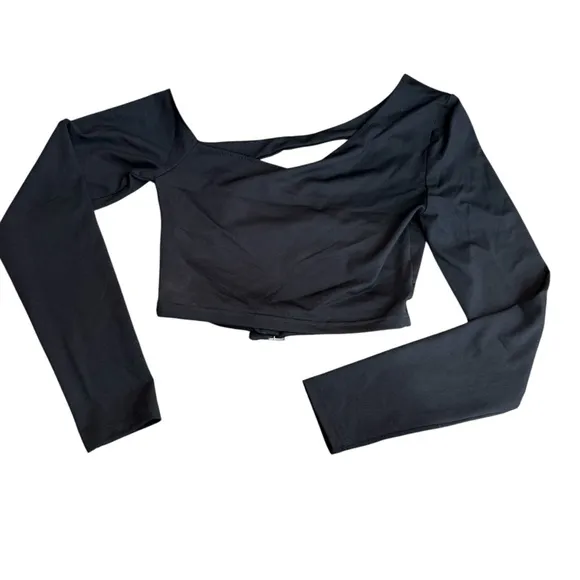 Outcast Size S‎ Blaine Buckle Cutout Long Sleeve Top Black Alternative Punk NWT - Image 5