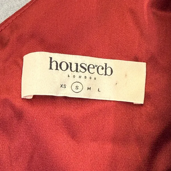 House of CB Caprice Red One Shoulder Long Sleeve Mini Dress SB5802 Womens Size S - Image 2