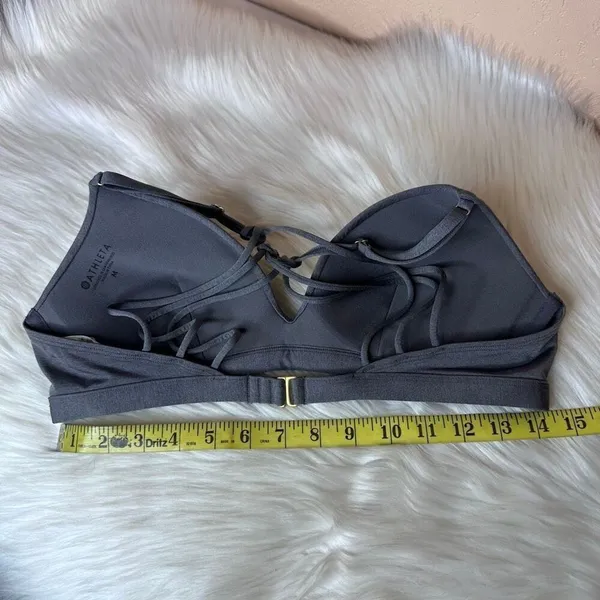Athleta Aqualuxe Padded Bikini Top Gray Size Medium - Image 9