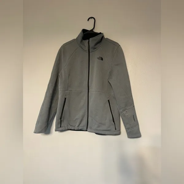 The North Face Women’s Apex Risor Gray Jacket Full Zipper - Image 2