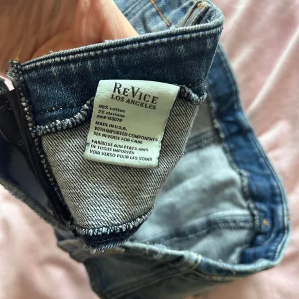 Revice Denim Buckle Jean Tube Top Y2K McBling Size XL - Image 6