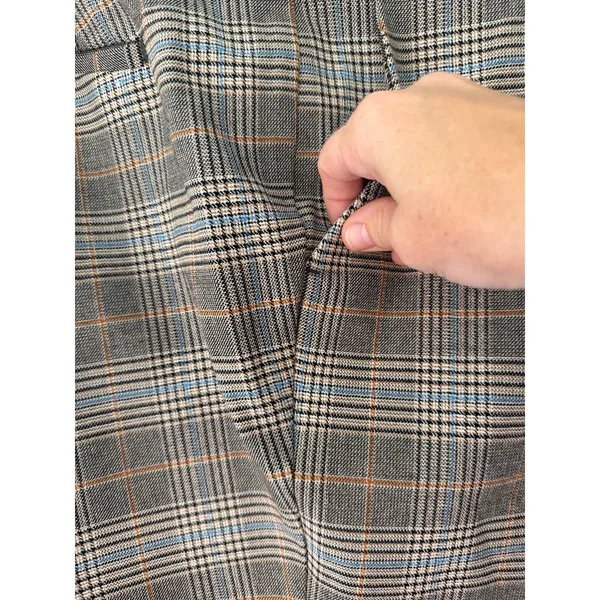 Talbots Southampton Pant 6P Plaid Straight Leg Trousers Petite Brown Blue Preppy - Image 2