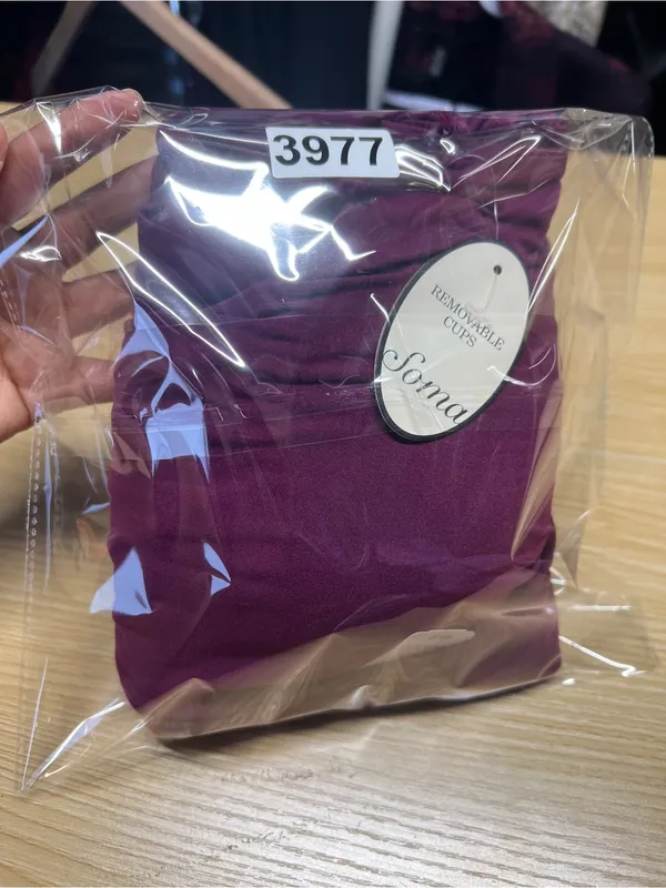 NWT Soma Draped Waist Henna Plum Soft Dress XL - Image 15