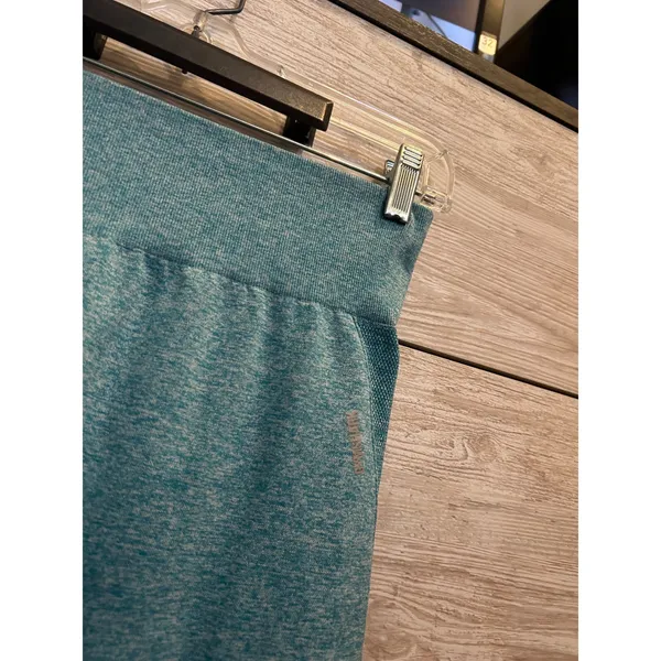 Gymshark Vital Seamless Leggings Teal Marl High Waisted Activewear Womens Large - Image 3