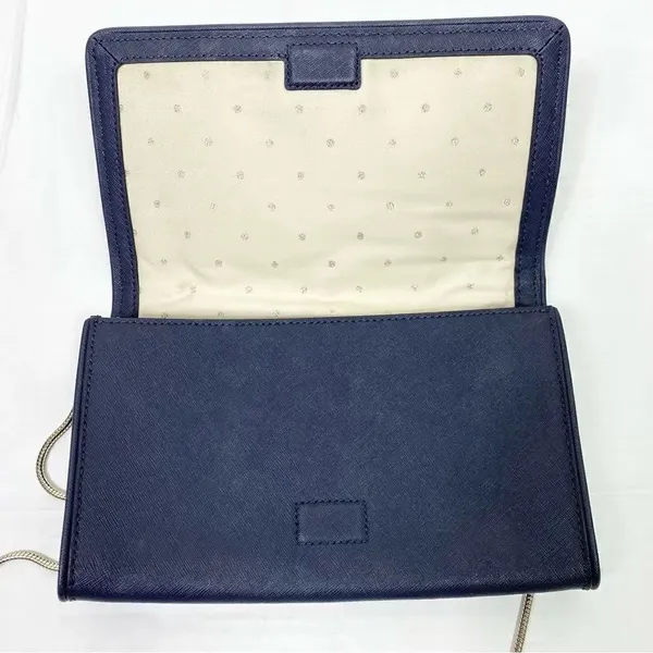 Kate Spade New York Eva Davies Mews Bow Offshore Navy Blue Clutch Purse - Image 3