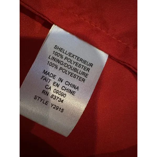 LINEA DOMANI Dress Orange-Red Hawaiian Resort Maxi V-neck Sleeveless Size 10 - Image 5