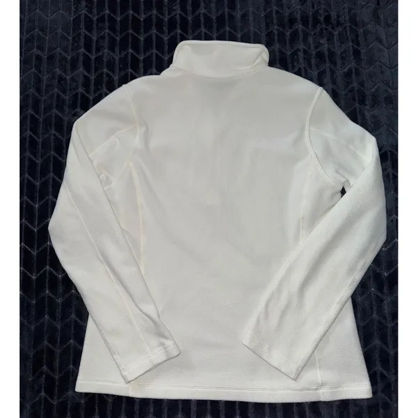 Patagonia Women's‎ Fleece Pullover White 1/4 Zip Lightweight Embroidered Sz M - Image 7