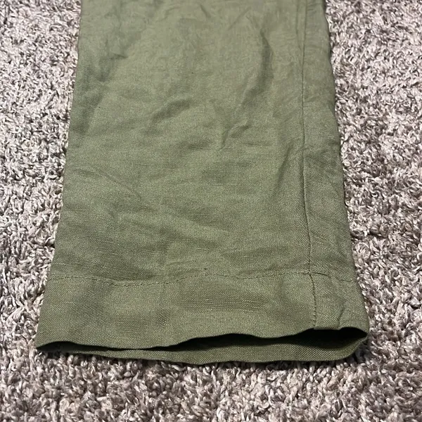 A New Day‎ High Waist Green Linen Blend Capri Pants - Image 4
