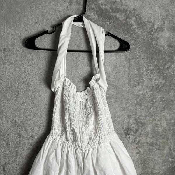 Peppermayo White European Towns Linen Dress US 6 New Romantic Coquette Soft Girl - Image 2