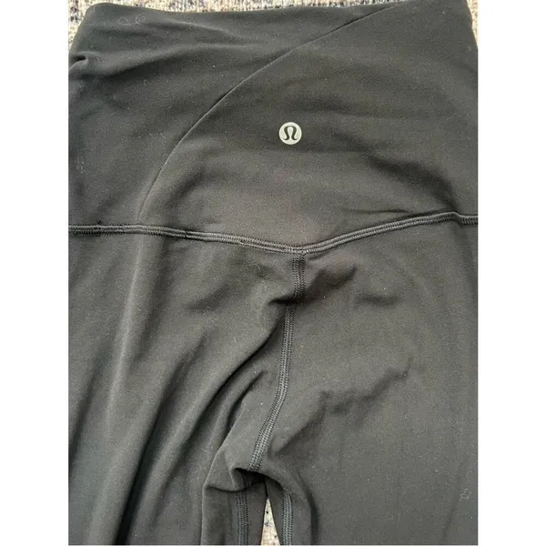 Lululemon Align High-Rise Ruched Waist Pant 25" Black Leggings Size 2 - Image 14