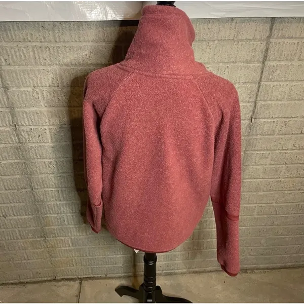 Nike Fleece Mock‎ Neck Pullover Sweater Coral Pink Women's Size M - Image 4