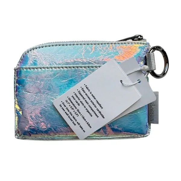 Lululemon Clippable Card Pouch Iridescent Iridescent / Silver Wallet - Image 9