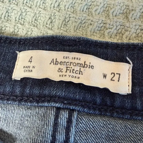 Abercrombie & Fitch Denim Cutoff Micro Booty Shorts 4 27 Y2K 2010 Low Rise Jean - Image 4