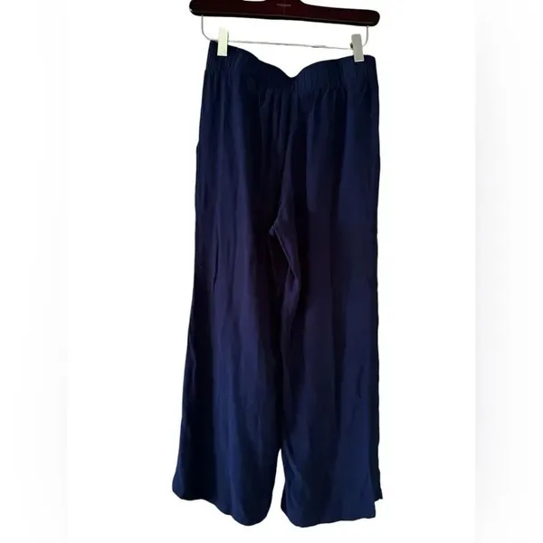 Johnny Was Calme Womens Cropped Palazzo Pants Navy XS - Image 2
