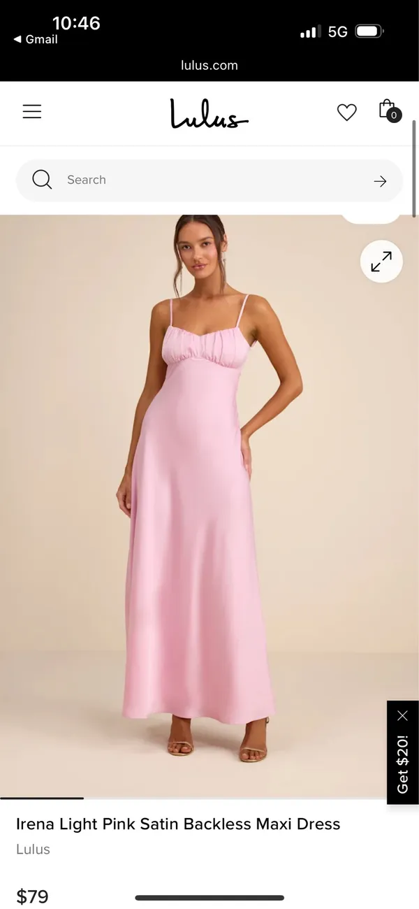 Lulus Irena Light Pink Satin Backless Maxi Dress - Image 2
