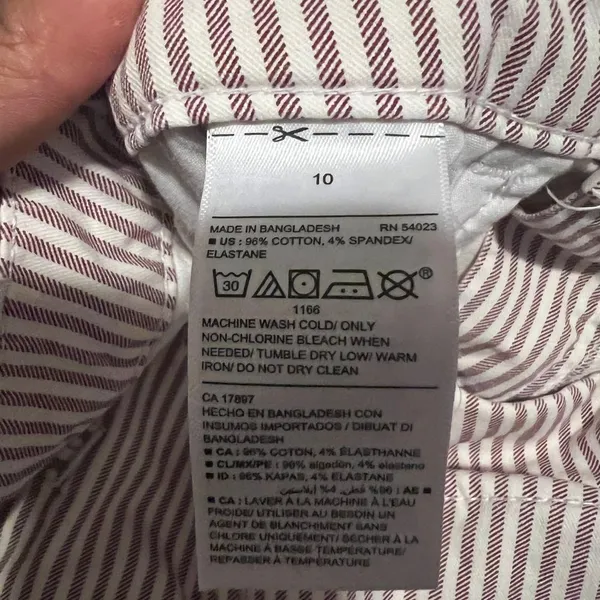 Old Navy Striped Cotton Stretch Dress Pants Professional Wear‎ Size 10 - Image 3