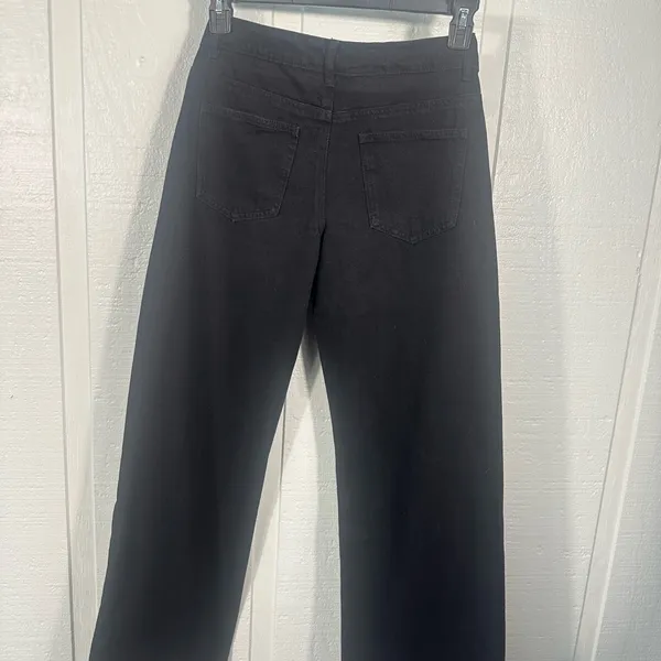 Edikted Black Womens Wide Leg Jeans Size 4 EUC - Image 6