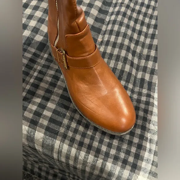 Wild Diva Mid Calf Cognac Boots - Image 16