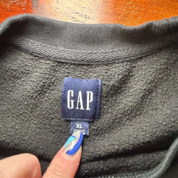 GAP‎ Women's XL Black Crewneck Pullover Sweatshirt - Image 5