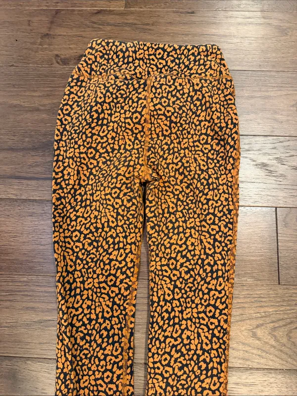 J.Crew Weekend Leopard Print Leggings Orange Black Size XS - C61-112 - Image 7