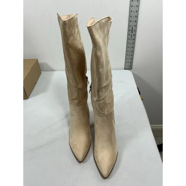 Womans New In Box Juliet Holy Knee High Fashion Riding Boots 7.5 Beige - Image 2