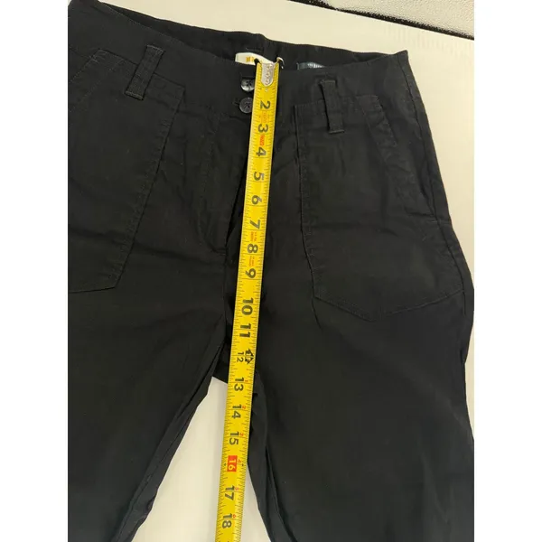 Anthropologie Maeve The Naomi Pants Sz 12 Black High Rise Wide Leg Utility - Image 7