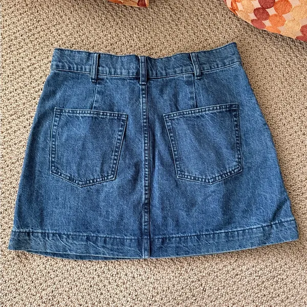 Free People We The Free Women’s Medium Blue Denim Mini Skirt - Image 2