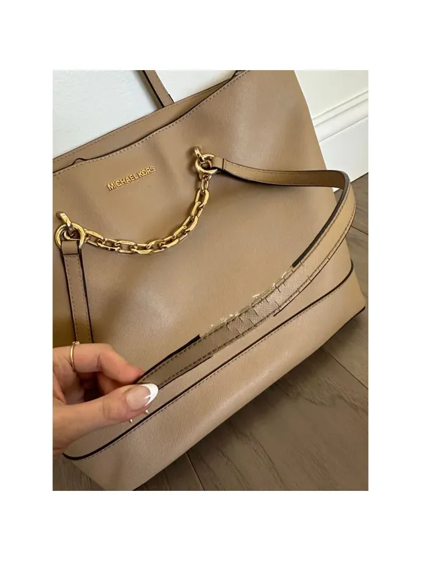 Michael Kors Tan Leather Jet Set Chain Tote Bag - Image 3