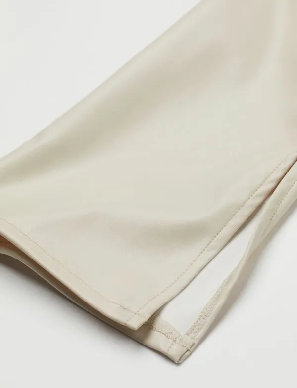 Flared Leather Leggings - Image 3