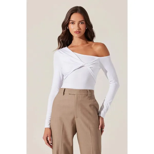 ASTR the Label Kora Top in White Small New Womens Long Sleeve Tee - Image 9