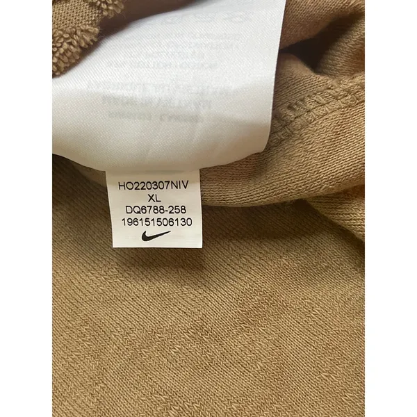 Nike Textured Terry Mock Neck Short Sleeve Top Chevron Swoosh XL - Image 5