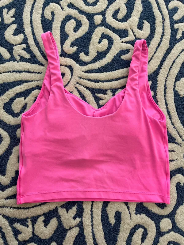 Aerie Hot Pink Sports Longline Bra Crop Top - Image 2