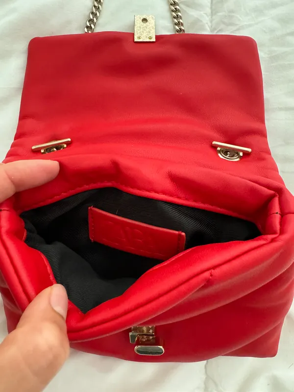 ZARA Red Chain Purse - Image 7
