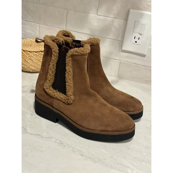 Sesto Meucci teddy Booties Suede Leather‎ Womens SZ 37 6.5 - Made in Italy NEW - Image 2