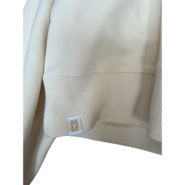 Simply Southern‎ Women Cream Snap Neck Henley Cropped Sweatshirt Large NWT - Image 3