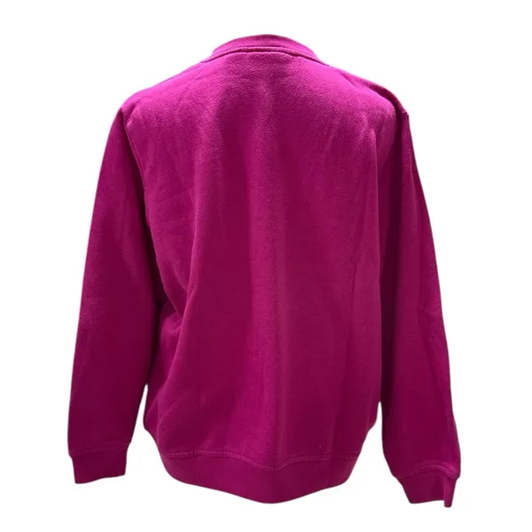 Kim Rogers Magenta‎ Floral Embroidered Sweatshirt L - Image 5