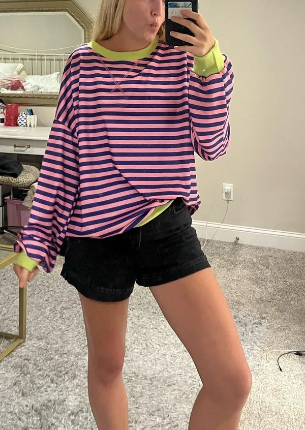 Striped sweatshirt Size M - Image 4