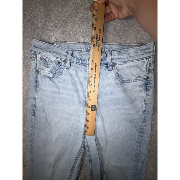 american eagle super high rise straight 10 long - Image 9