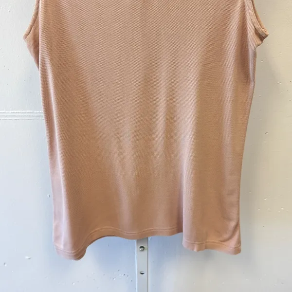Vintage Tehama Nancy Haley 100% Silk Women's Sleeveless Polo Shirt Tank Knit Top - Image 4