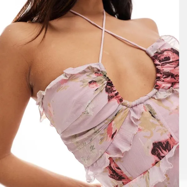 NWT Floral Chiffon Dress - Image 2